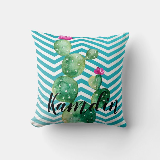 Personlig Pillow Boho Cacti Cactus Succult Bo Kudde (Framsida)