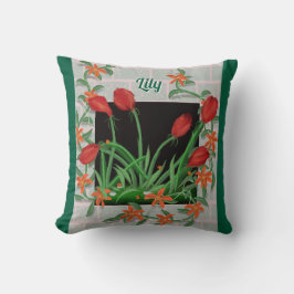 Personlig Pillow för vacker Blommigt Kudde