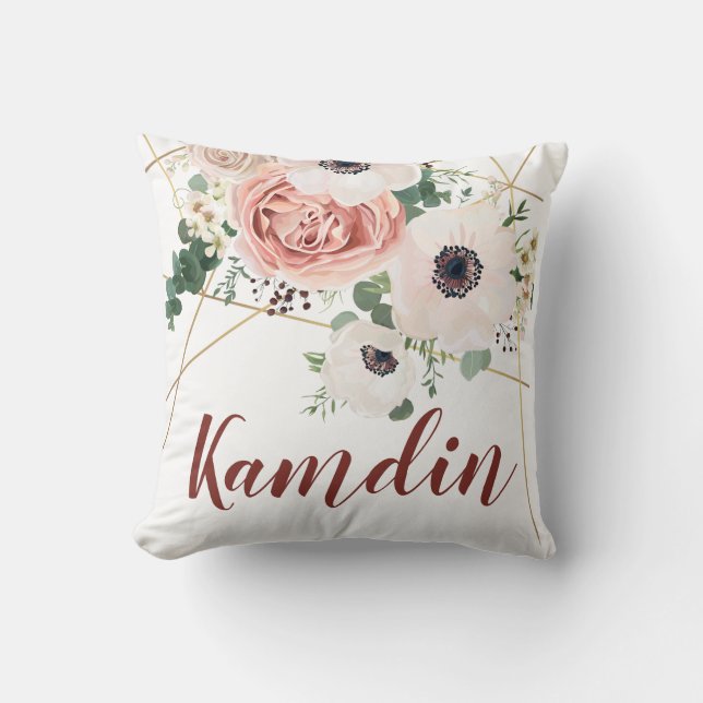 Personlig Pillow Geometric Garden Ro Kudde (Framsida)