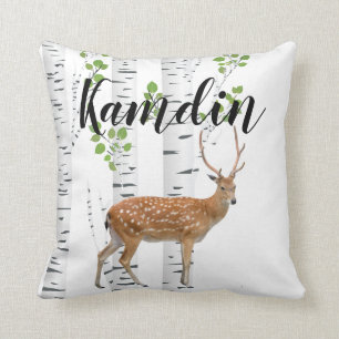 Personlig Pillow Hjort Doe Buck Woodland Hunting Kudde