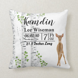 Personlig Pillow Hjort Doe Woodland Buck L. Kudde