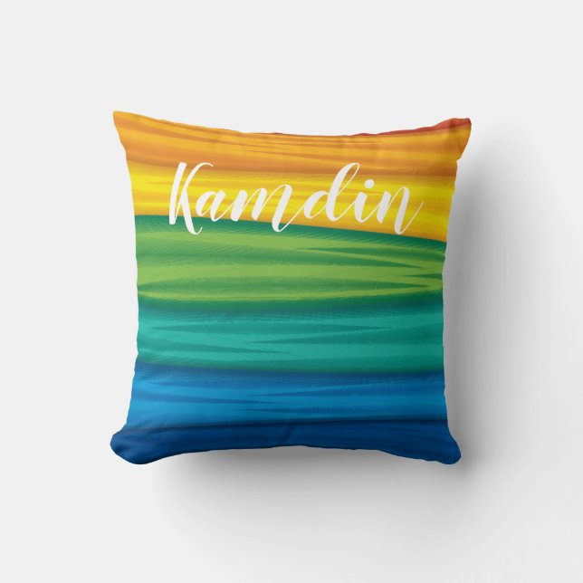 Personlig Pillow lgbtq rainbow flagga lesbisk gay Kudde (Framsida)