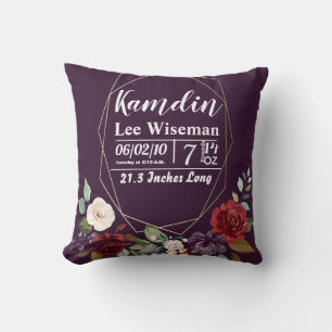 Personlig Pillow Plum Lila Ro Guld G Kudde