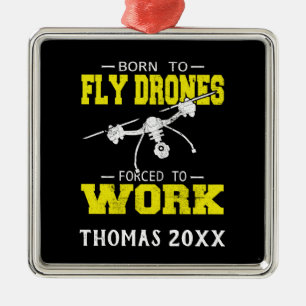 Personlig Pilot Multirotor Quadcopter Julgransprydnad Metall