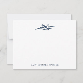Personlig Pilot Stationery Airplan Note Cards Anteckningskort