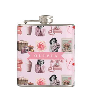 Personlig Pin-Up Glamör Gammal Hollywood Retro Fickplunta