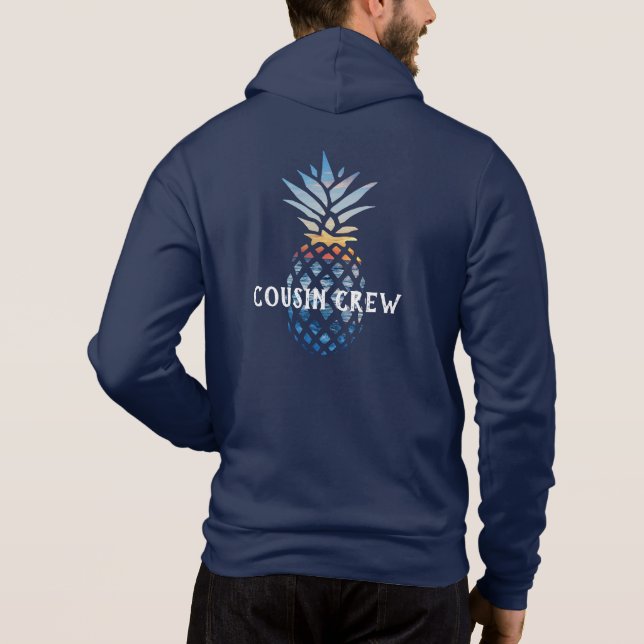 Personlig Pineapple Tropical Familjesemester T Shirt (Baksida)