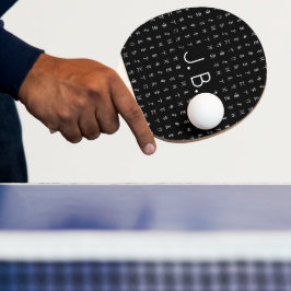 Personlig Ping Pong Paddle med Monogram & Rune Pingisracket