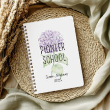 Personlig Pioneer School Notebook med Hydrangea