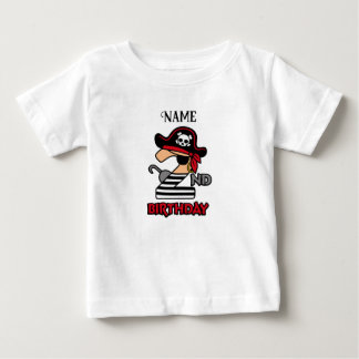 Personlig Pirat 2:a födelsedag t-shirt