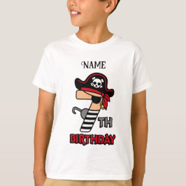Personlig Pirat 7:e födelsedag t-shirt