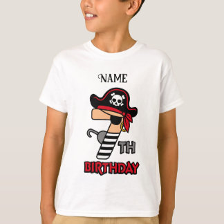 Personlig Pirat 7:e födelsedag t-shirt