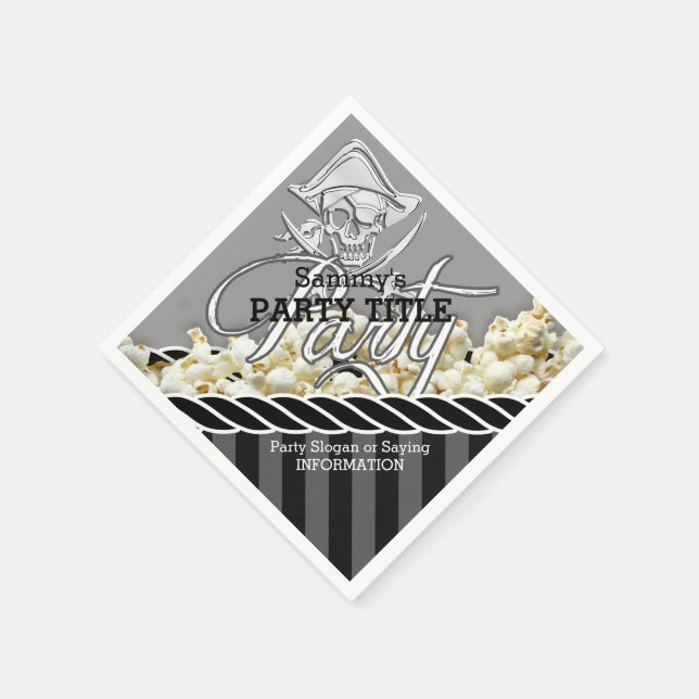 Personlig Pirat-dagen Party Pappersservett (Hörn)