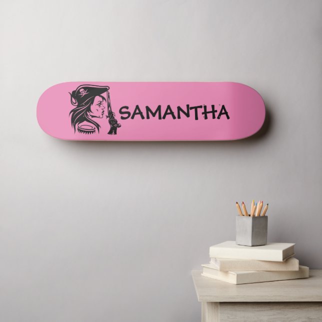 Personlig Pirat Dam Mini Skateboard Bräda 18,5 Cm (Väggkonst (Horz))