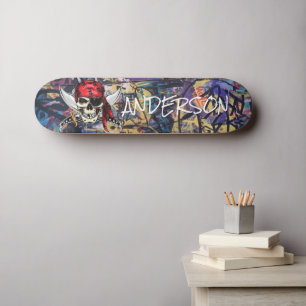 Personlig Pirat Frakt Döskalle skateboard