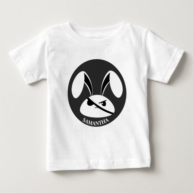 Personlig Pirat Kanin  T Shirt (Framsida)