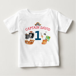Personlig Pirat Pojke Första födelsedag T Shirt
