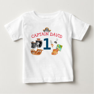 Personlig Pirat Pojke första födelsedag T Shirt