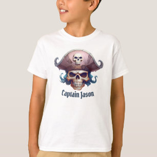 Personlig Pirat Skull Bash Te för födelsedag T Shirt