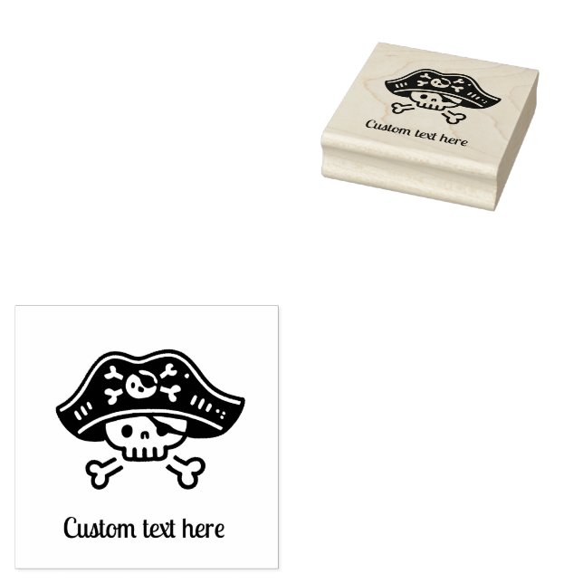 Personlig Pirat Skull Stämpel (Stämplad)