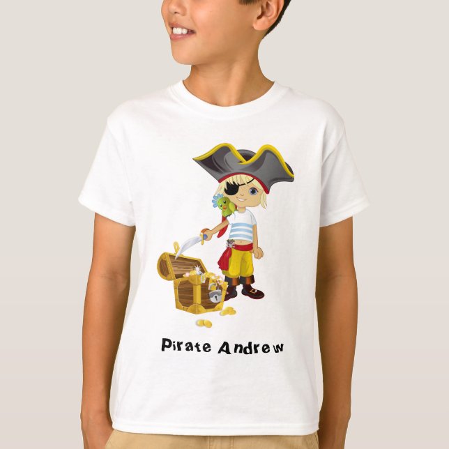 Personlig Pirat T-skift T Shirt (Framsida)