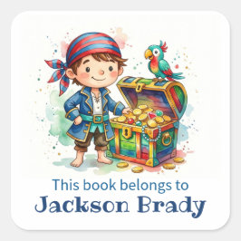 Personlig Piratskatt Bok Etikett