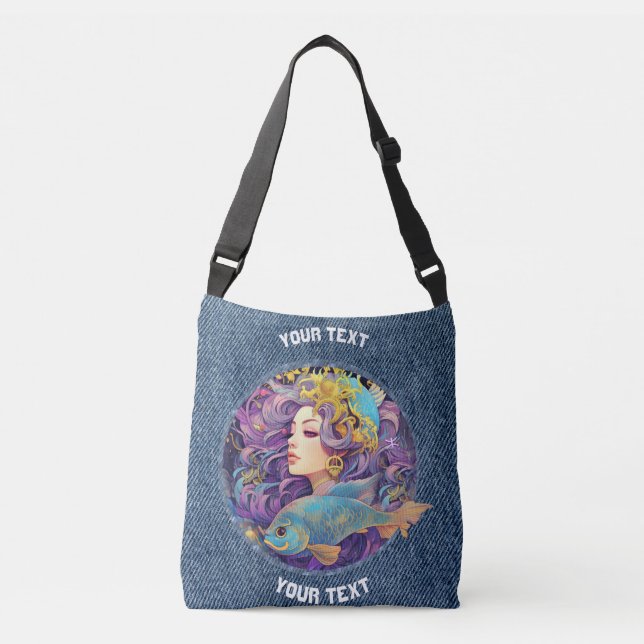 PERSONLIG PISCES ZODIAC SIGN AXELVÄSKA (Framsida)