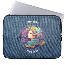 PERSONLIG PISCES ZODIAC SIGN LAPTOP FODRAL