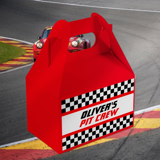 Personlig Pit Crew Kontrollerad Flagga Party Presentaskar (Skapare uppladdad)