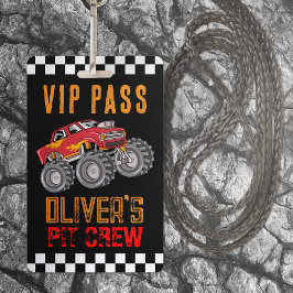 Personlig Pit Crew Monster Lastbil VIP Pass