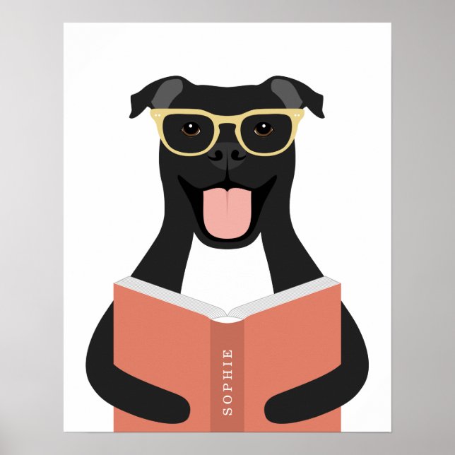 Personlig Pitbull Hund Tryck (Framsidan)