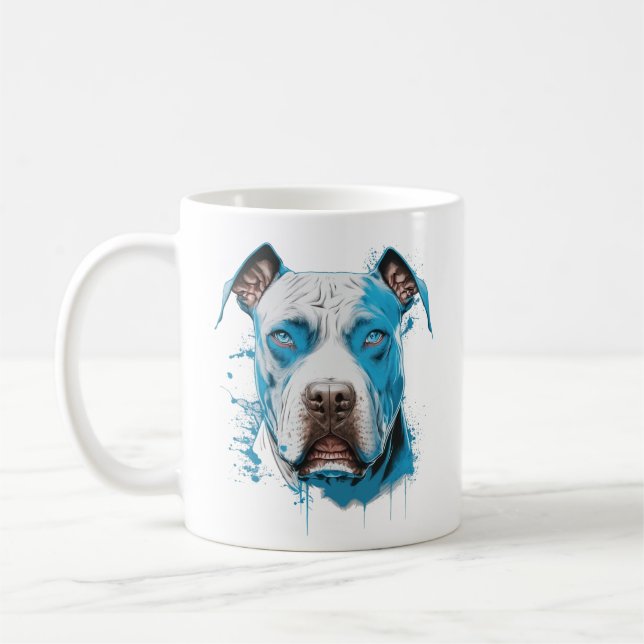 Personlig Pitbull Pappa Kaffemugg (Vänster)