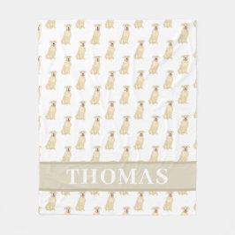 Personlig Pitbull-personal (Fawn Tan) Fleecefilt