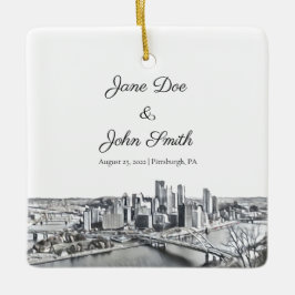 Personlig Pittsburgh Ceramic Ornament