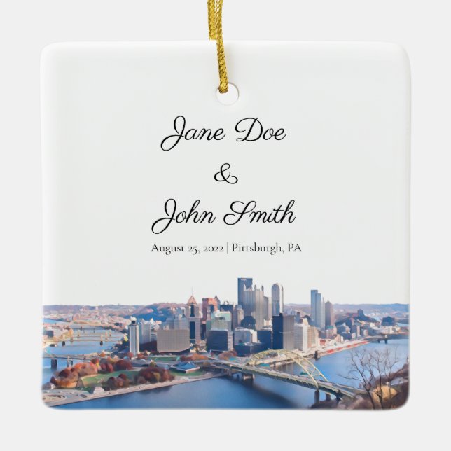 Personlig Pittsburgh Ceramic Ornament (Framsida)