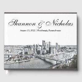 Personlig Pittsburgh Skyline Guest Bok