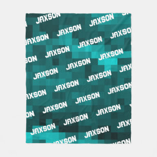 Personlig Pixelated Mönster Boys Fleece Blanket