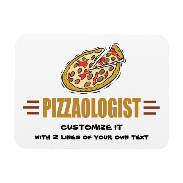 Personlig Pizza Magnet (Horisontell)