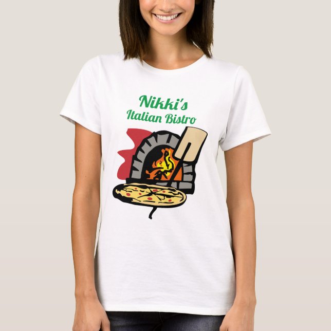 Personlig Pizza Oven T Shirt (Framsida)