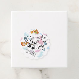 Personlig Pizza & Pajamas Slumber Party Gåvor Etiketter