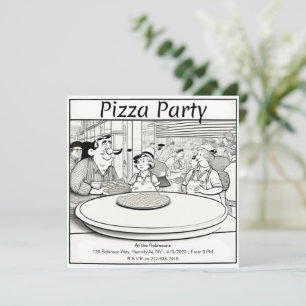Personlig Pizza-partiinbjudan Inbjudningar