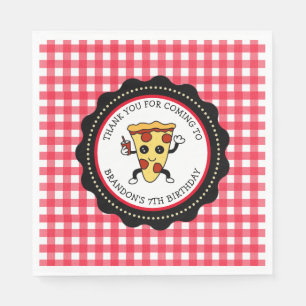 Personlig Pizza Party Birthday Papper Pappersservett