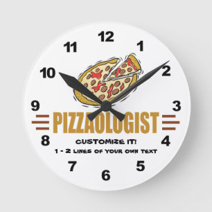 Personlig Pizza Rund Klocka