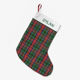 Personlig Plade Klan MacCulloch Tartan Liten Julstrumpa