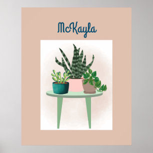 Personlig Plant Älskare Wall Art Poster