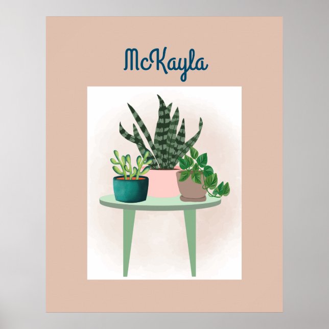 Personlig Plant Älskare Wall Art Poster (Framsidan)