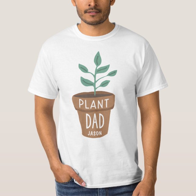 Personlig Plant Pappa  T Shirt (Framsida)
