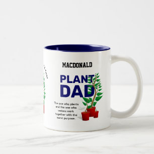 Personlig PLANT Pappa Två-Tonad Mugg