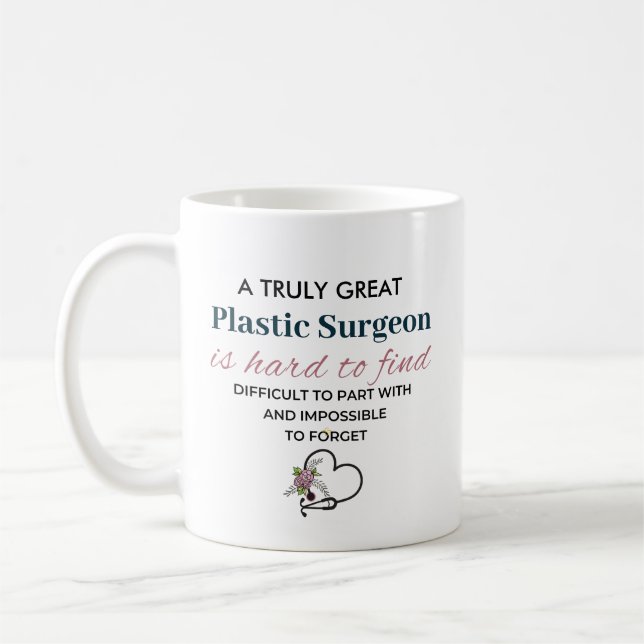 Personlig Plast Surgeon-utvärdering Kaffemugg (Vänster)