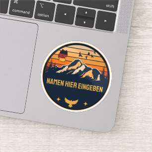 Personlig platsnamn Tyskland Runddesign Klistermärken